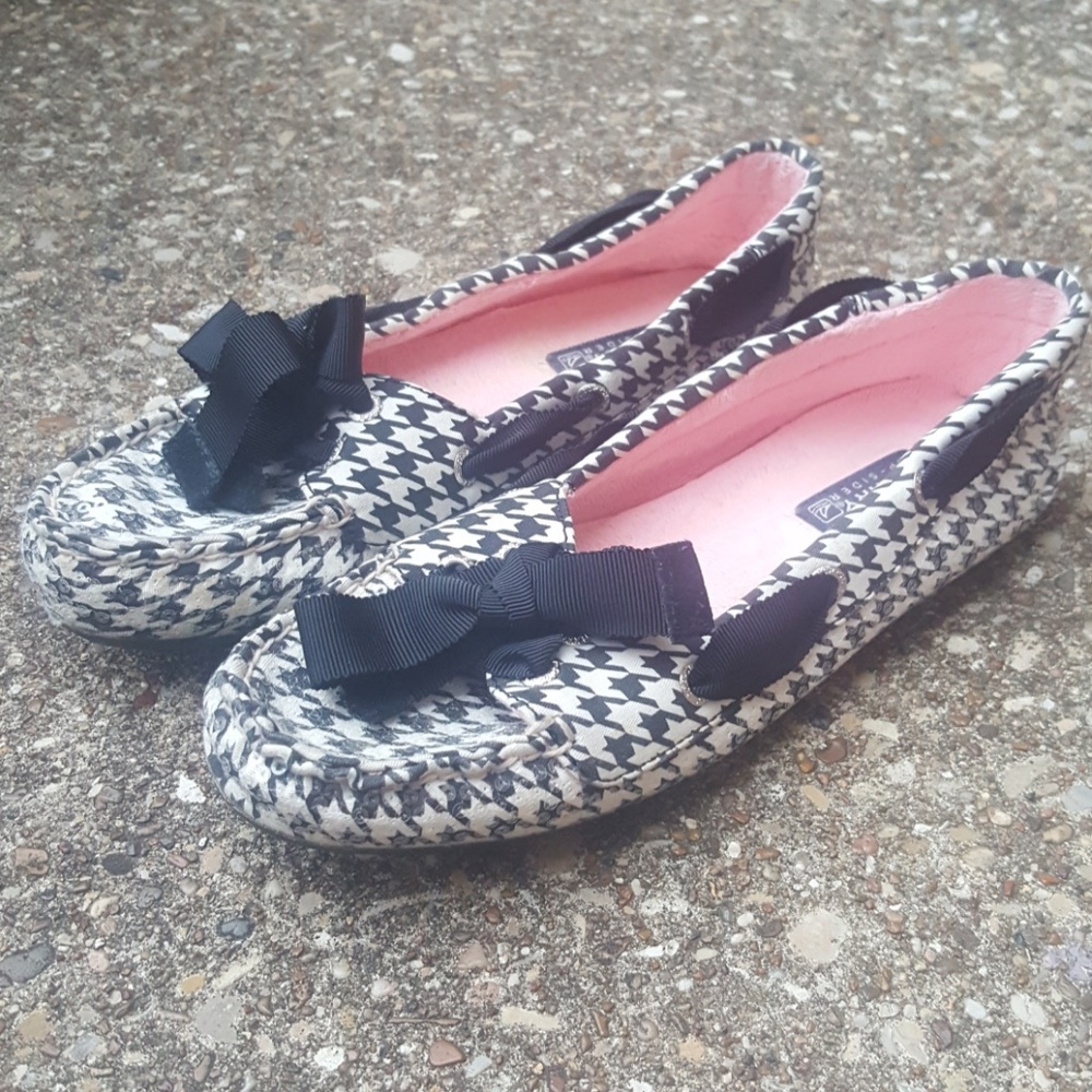 Sperry Top Sider Skiff Sequin Houndstooth Mocassin